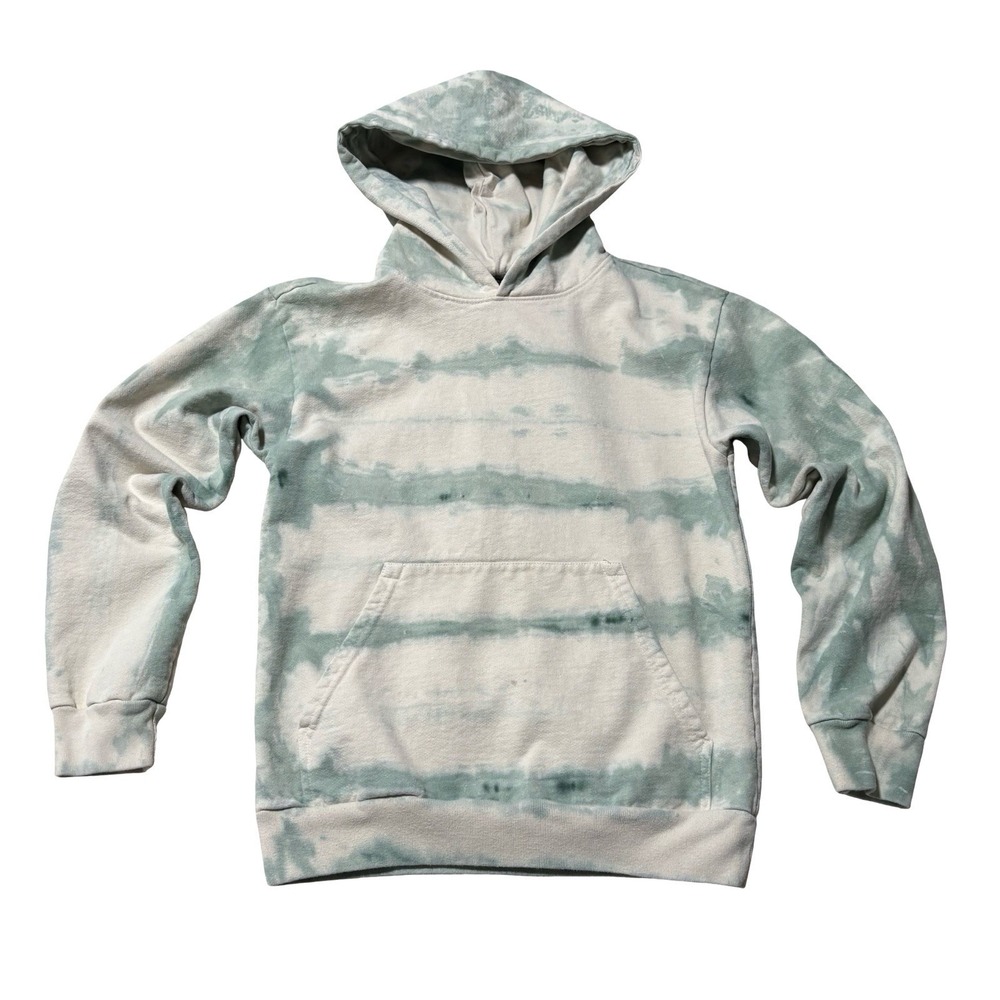 Talentless Women's Teal Green Tie Dye‎ Striped Hoodie Size Small 20x25.5